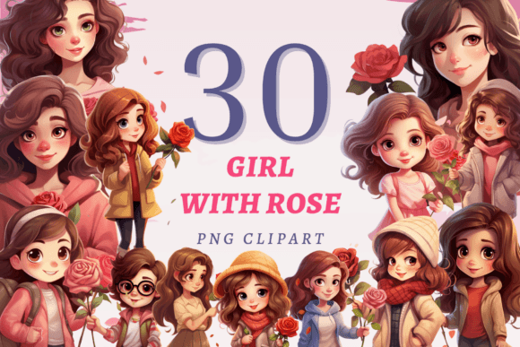 Download Girl with Rose PNG Bundle - Rose png bundle Collection