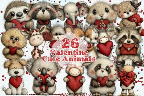 Download Valentine Cute Animals PNG - Cute animals png Collection