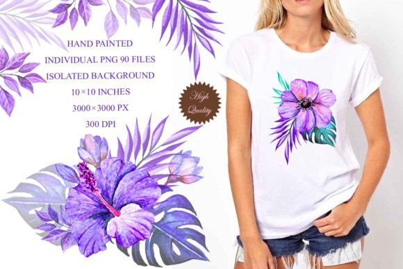 Download Watercolor Flowers Clipart Tropical Png - Watercolor flowers Collection