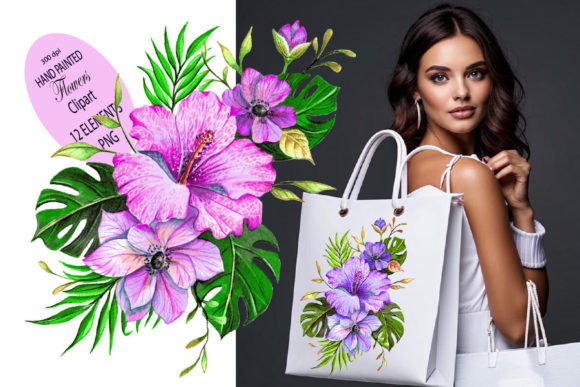 Download Watercolor Flowers Clipart Tropical Png - Watercolor flowers Collection