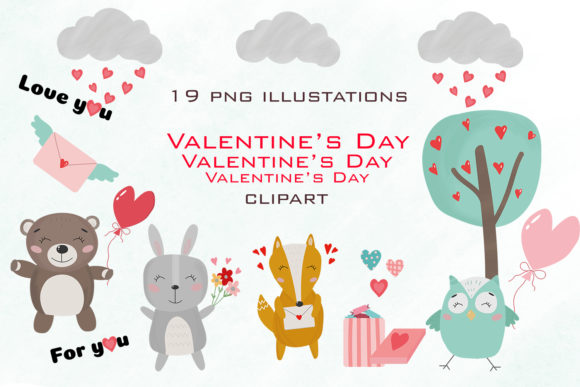 Download Valentines Day Clipart, Cute Animals PNG - Cute animals png Collection