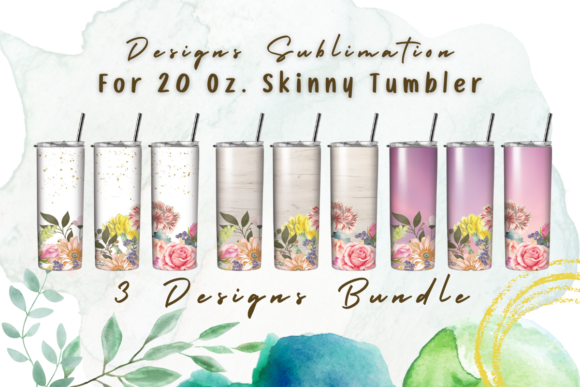 Download Watercolor Flowers Bundle Design Tumbler - Watercolor flowers Collection