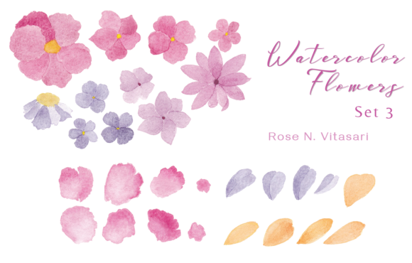 Download Watercolor Flowers Part 3 - Watercolor flowers Collection