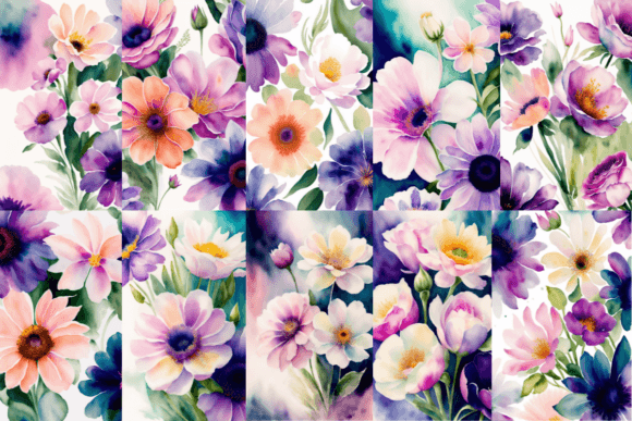 Download Watercolor Flowers Bundle - Watercolor flowers Collection